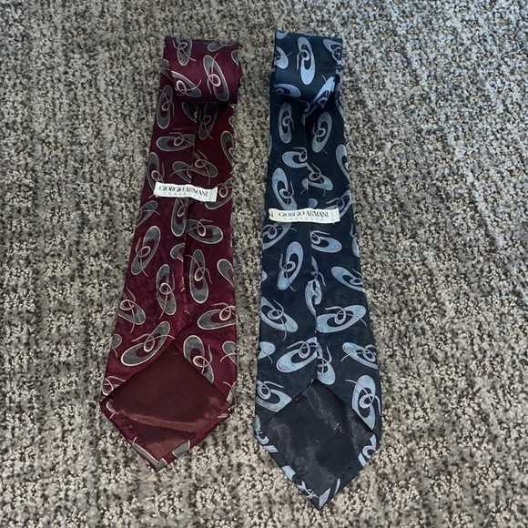 Giorgio Armani Cravatte Silk Tie Bundle | Quiet Luxury | Set of 2 - Picture 2 of 9